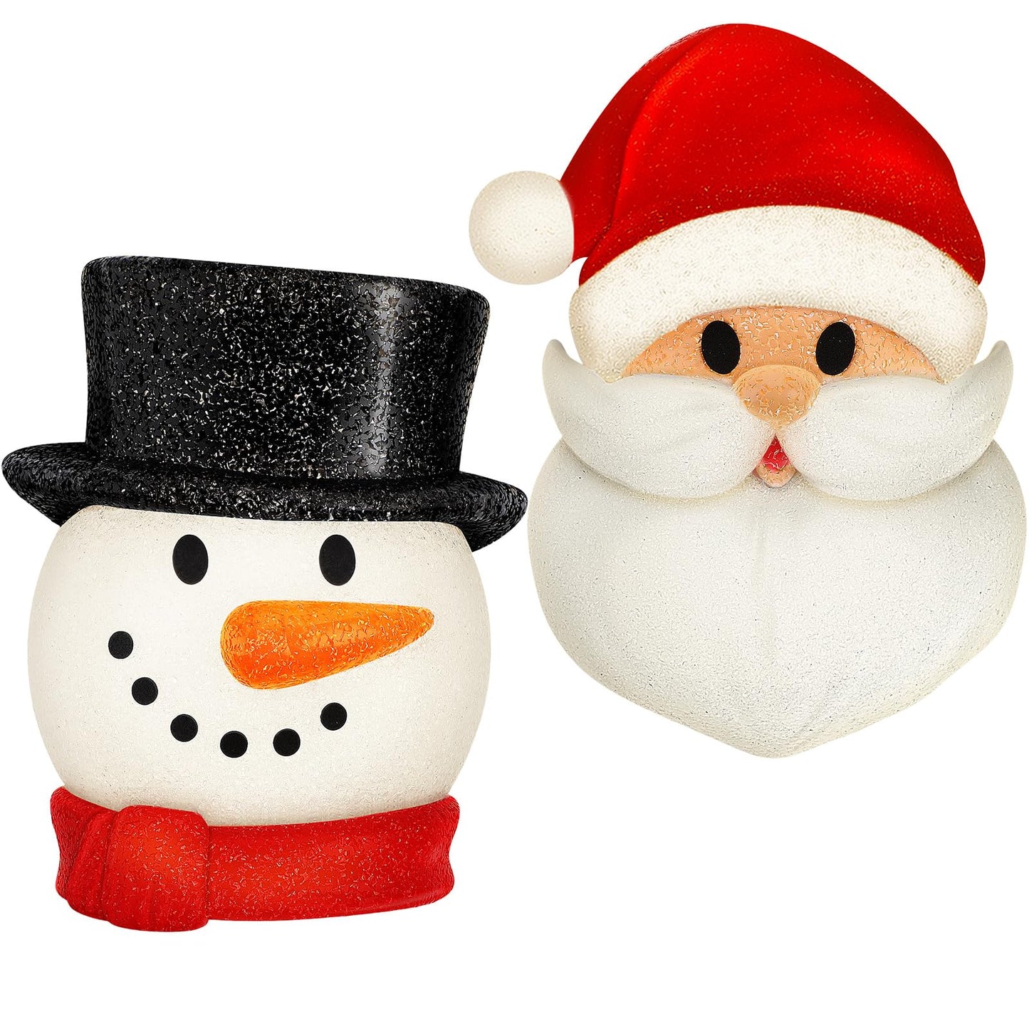 Mudder Christmas Porch Light Covers Christmas Outdoor Decoration Gnome Xmas Holiday Light Covers for Porch Garage Front Door Hanging(Snowman, Santa,2 Pcs)