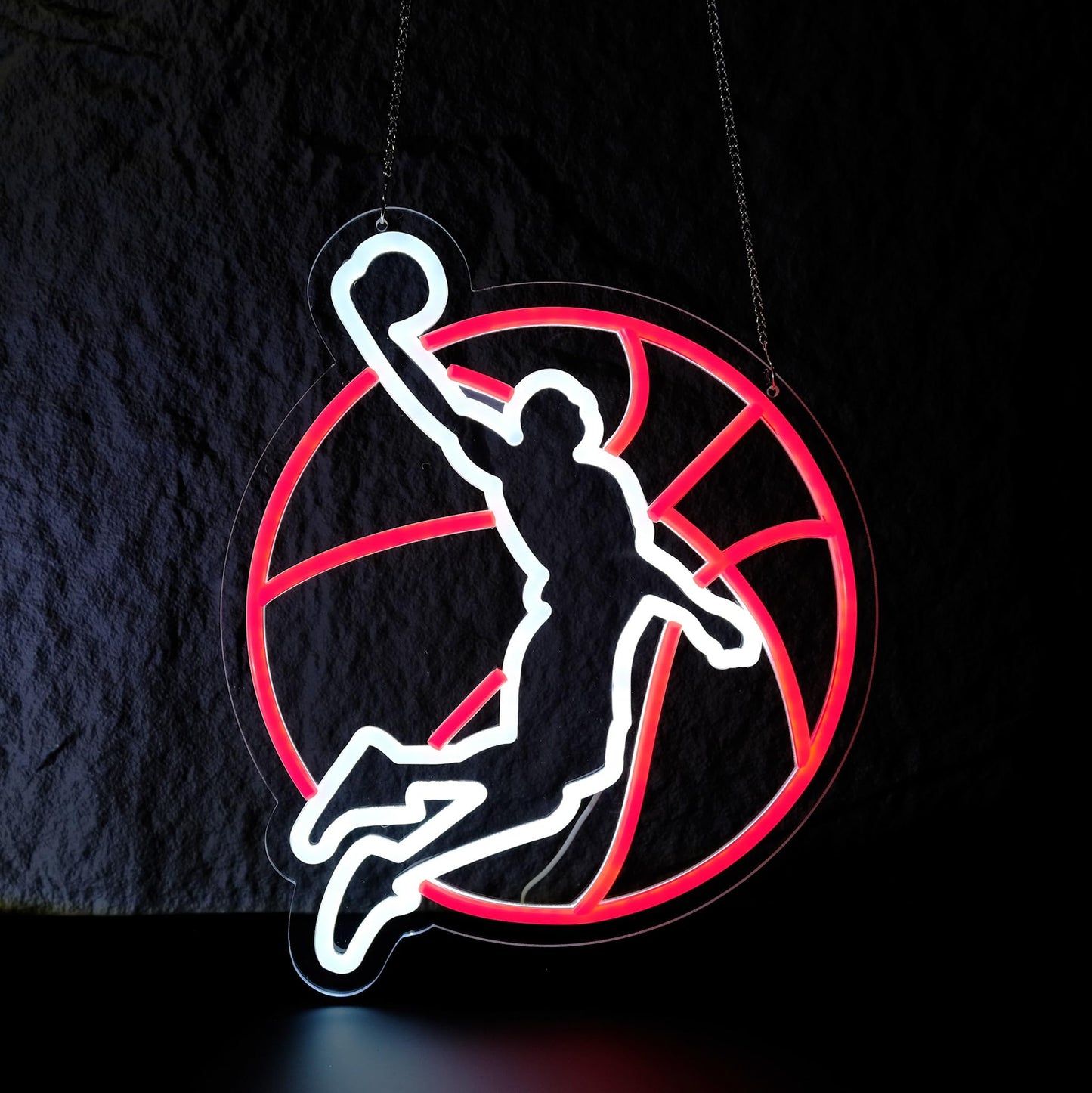 LIUISNEO Basketball Dunk Neon Sign,Innovative Integral Forming Process,With Dimmable Switch For All Holiday Party and Home Decoration