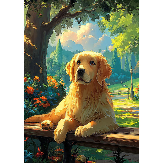 1000 Piece Golden Retriever Dog Jigsaw Puzzle for Adults