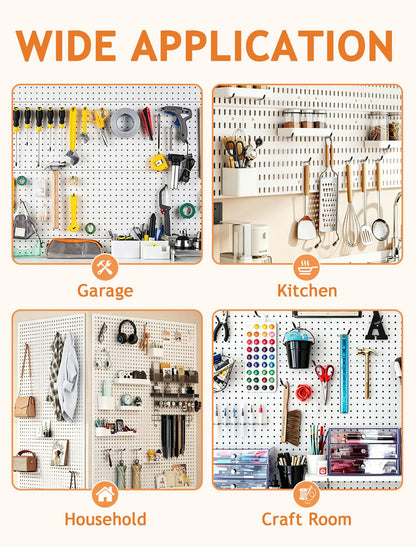 FEAOXYO 60 PCS 2 Inch Pegboard Hooks, Heavy Duty Peg Board Organizer Accessories, Tool Hangers Fit 1/4" Pegboard, Perfect for Garage Storage, Workshop, Craft Room and Wall Hanging Tool