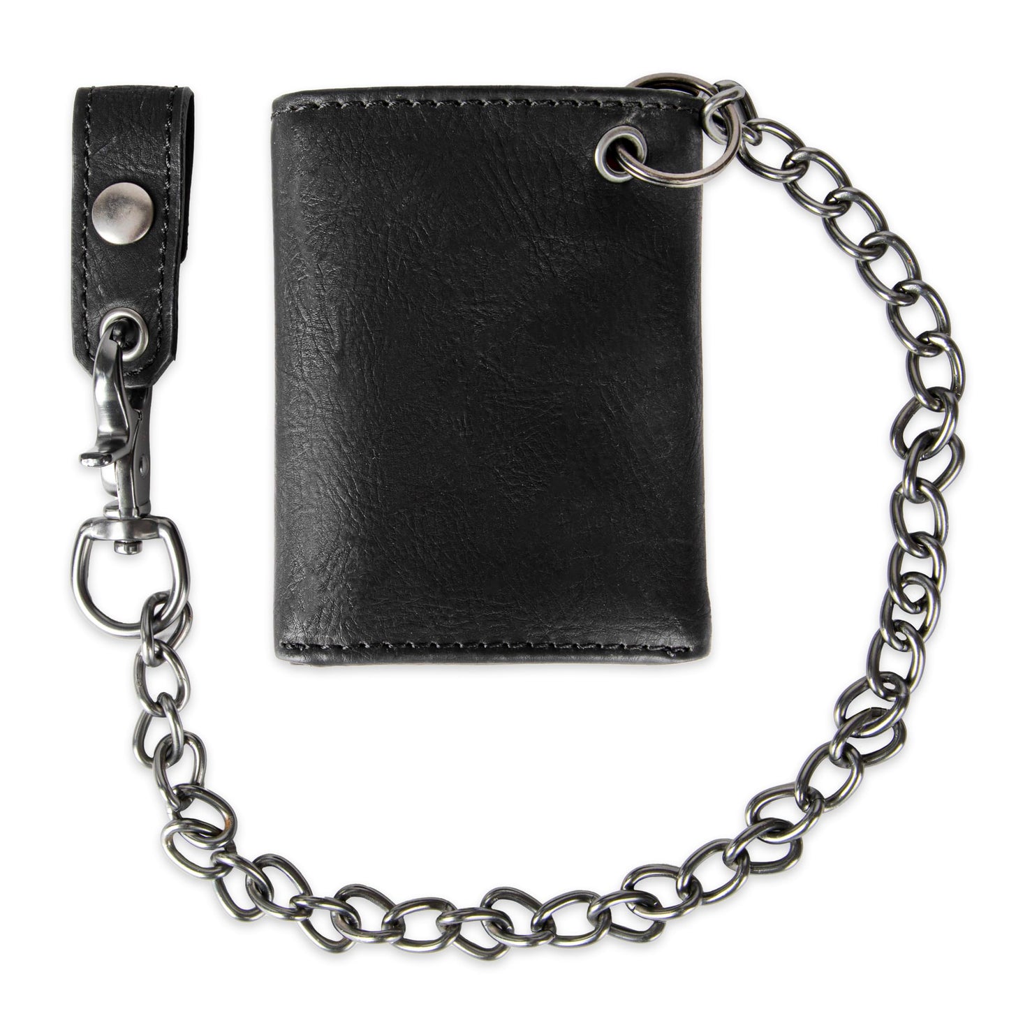 Levi's Men's Trifold Wallet - Sleek and Slim Includes ID Window and Credit Card Holder,Black with Chain