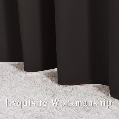 NICETOWN Bedroom Blackout Curtains and Drapes - Energy Smart Thermal Insulated Solid Grommet Blackout Draperies for Living Room (2 Panels, 52 inches x 84 inches, Toffee Brown)