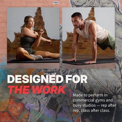 SPRI Hanging Exercise Mat, Fitness & Yoga Mat for Group Fitness Classes, Commercial Grade Quality with Reinforced Holes, 71"L x 23"W x 3/8" Thick