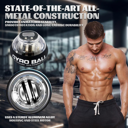 HuijXanqor Torque Ball Hand Exerciser,Wrist Trainer Ball Gyro Ball Hand Wrist Exerciser with Counter,Premium Wrist Strengthener for Fitness,Stress Relief & Dexterity Training,Portable,Gift-Ready for Adults