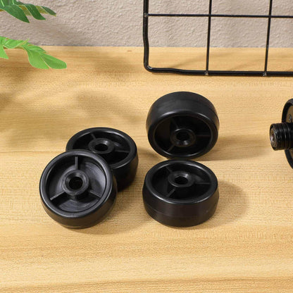 LIOOBO 4-pack Heavy Duty Replacement Caster Wheels – Plastic Roller Wheels for Treadmills, Exercise Bikes & Fitness Equipment | Accessories for Home Gym & Sports Gear