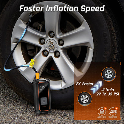 OlarHike Cordless Tire Inflator Portable Air Compressor, 150PSI Dual Power, 5400mAh & 12V DC Air Pump for Car Tires, Bike, Motorcycle, Bicycle, Electric Pump with LED Light & Digital Pressure Gauge