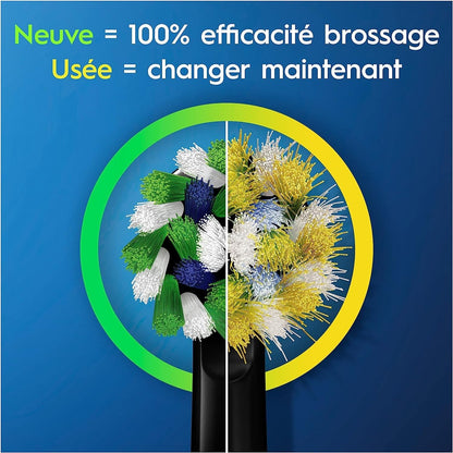 Oral-B PRO 3 3000 Electric Toothbrush/Electric Toothbrush, 2 CrossAction Replacement Brushes, with 3 Cleaning Modes and Visual 360° Pressure Control for Dental Care, Gift Man/Women, Black