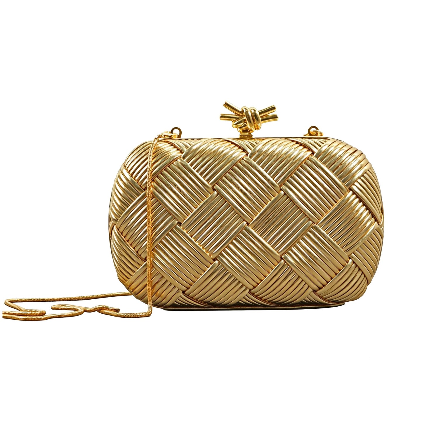 MIni Purse For Women Cute Ladies Crossbody Evening Bag With Chain Shoulder Strap For Wedding Party Clutch (Golden)