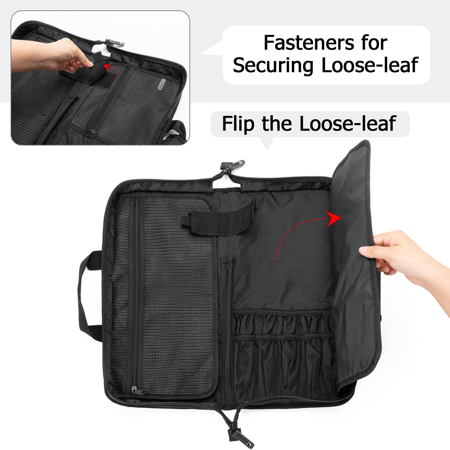 samdew Chef Knife Bag with Lockhole & 17 + 6 Slots, Chef Bag for Knife Storage, Travel Knife Roll for Professional Chefs, Knife Carrying Case Knife Carrier for Kitchen Utensils, Bag Only