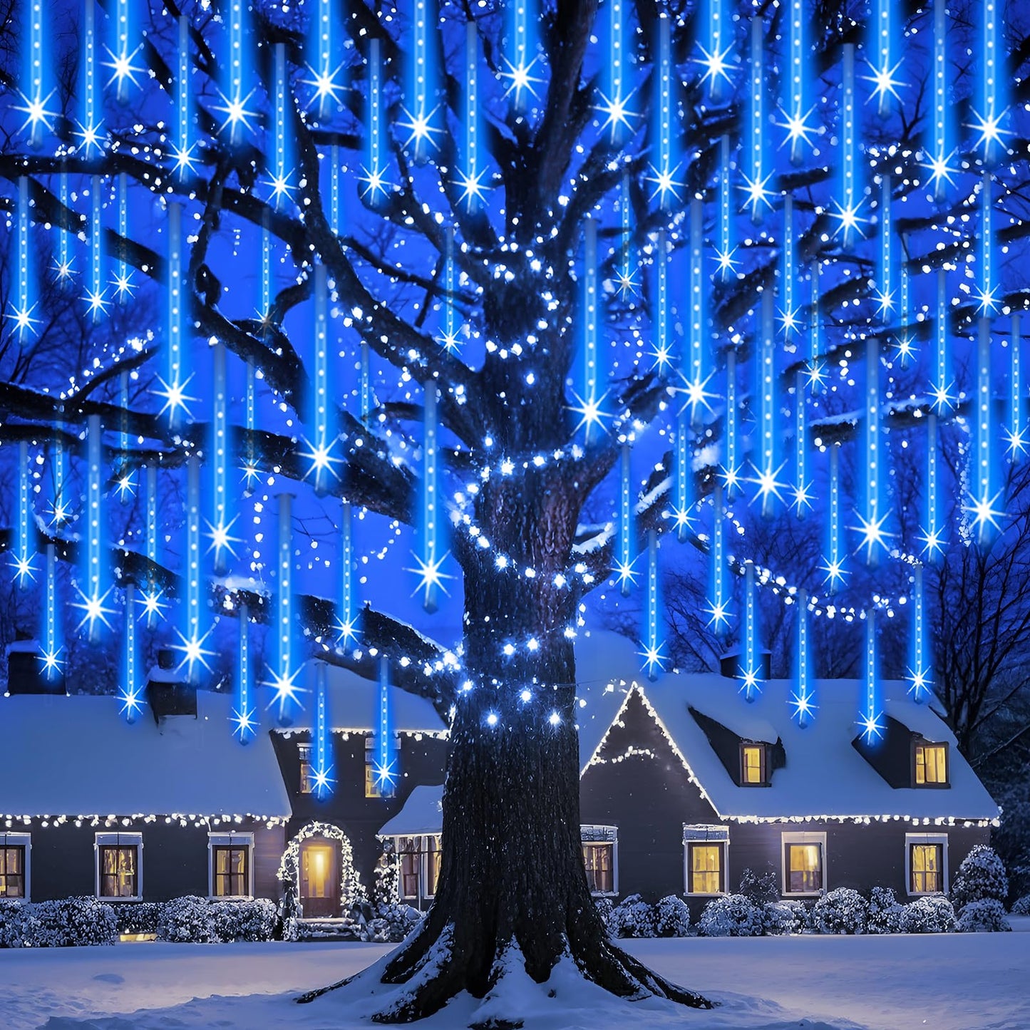 Adecorty Outdoor Christmas Lights Meteor Shower Light UL Certified
