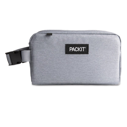 PackIt® Freezable Snack Box, Checked Out, Built with ECOFREEZE Technology, Collapsible, Reusable, Zip Closure with Buckle Handle, Designed For Work Snacks, Fresh Snacks On the Go, Adults, and All Ages