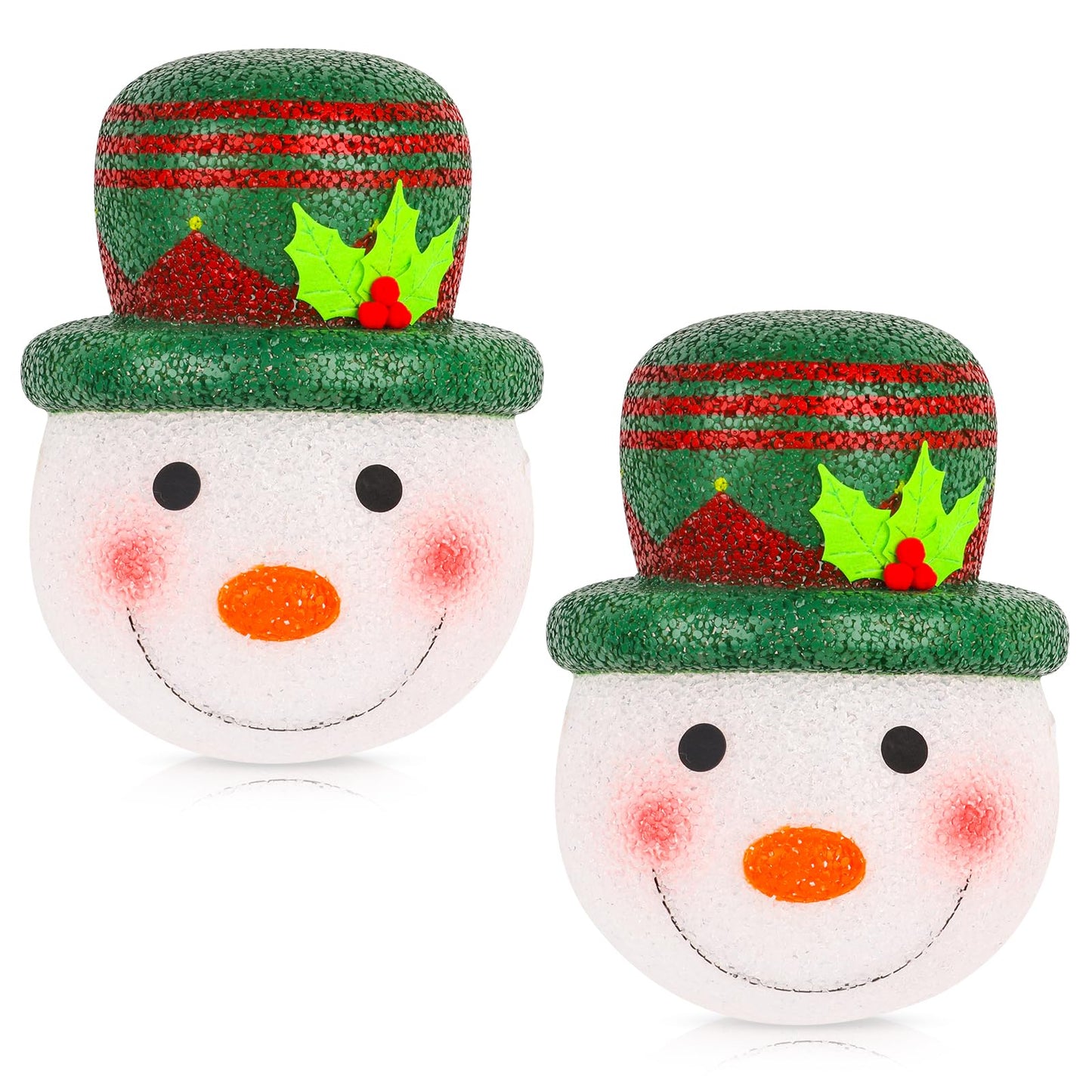 Hxezoc 2 Pack Christmas Snowman Porch Light Covers Good Light Transmission Lamp Covers for Christmas Front Yard, Garages, Garden, Porch Lamp Decoration