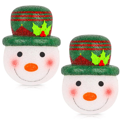 Hxezoc 2 Pack Christmas Snowman Porch Light Covers Good Light Transmission Lamp Covers for Christmas Front Yard, Garages, Garden, Porch Lamp Decoration