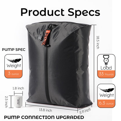 Relime Vacuum Bags for Travel Luggage with Wireless Pump, Revolutionary Reusable Compression Bags for Carry On Suitcases and Backpack, Vacuum Seal Packing cube for Cloth Packing (2PC + PUMP)