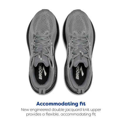 Brooks Men’s Glycerin GTS 22 Supportive Running Shoe - Primer Gray/Ebony/Bluewash - 10.5 Medium
