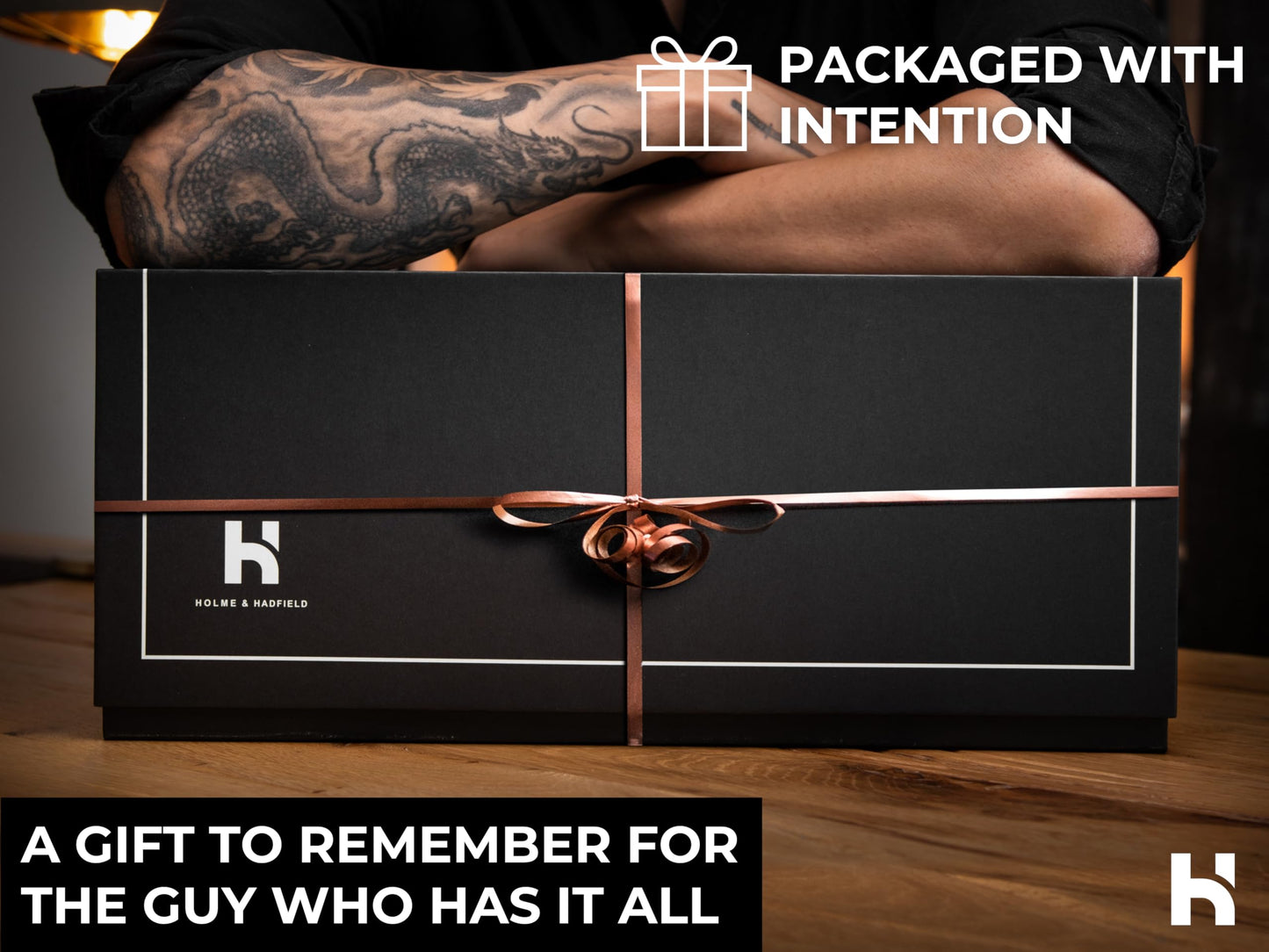 Premium 7 Slot Watch Box for Men - Large Wooden Watch Display Case with Hinged Cover, Leather Lining & Drawer - Watch Holder Organizer Stand - Handcrafted Luxury Father's Day Present for Men