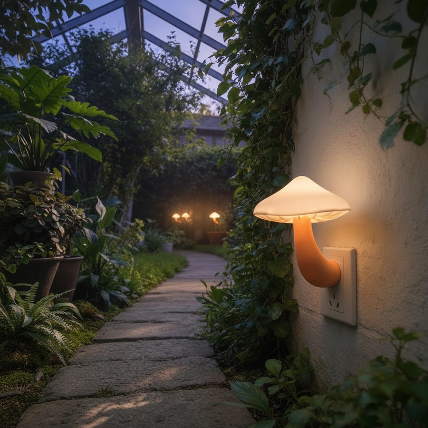 AUSAYE 4 Pack Mushroom Night Light Plug in Sensor Light, Color Changing Lamp LED Nightlights for Kids, Adults, Bedroom, Bathroom,Hallway, Stairs, Kitchen