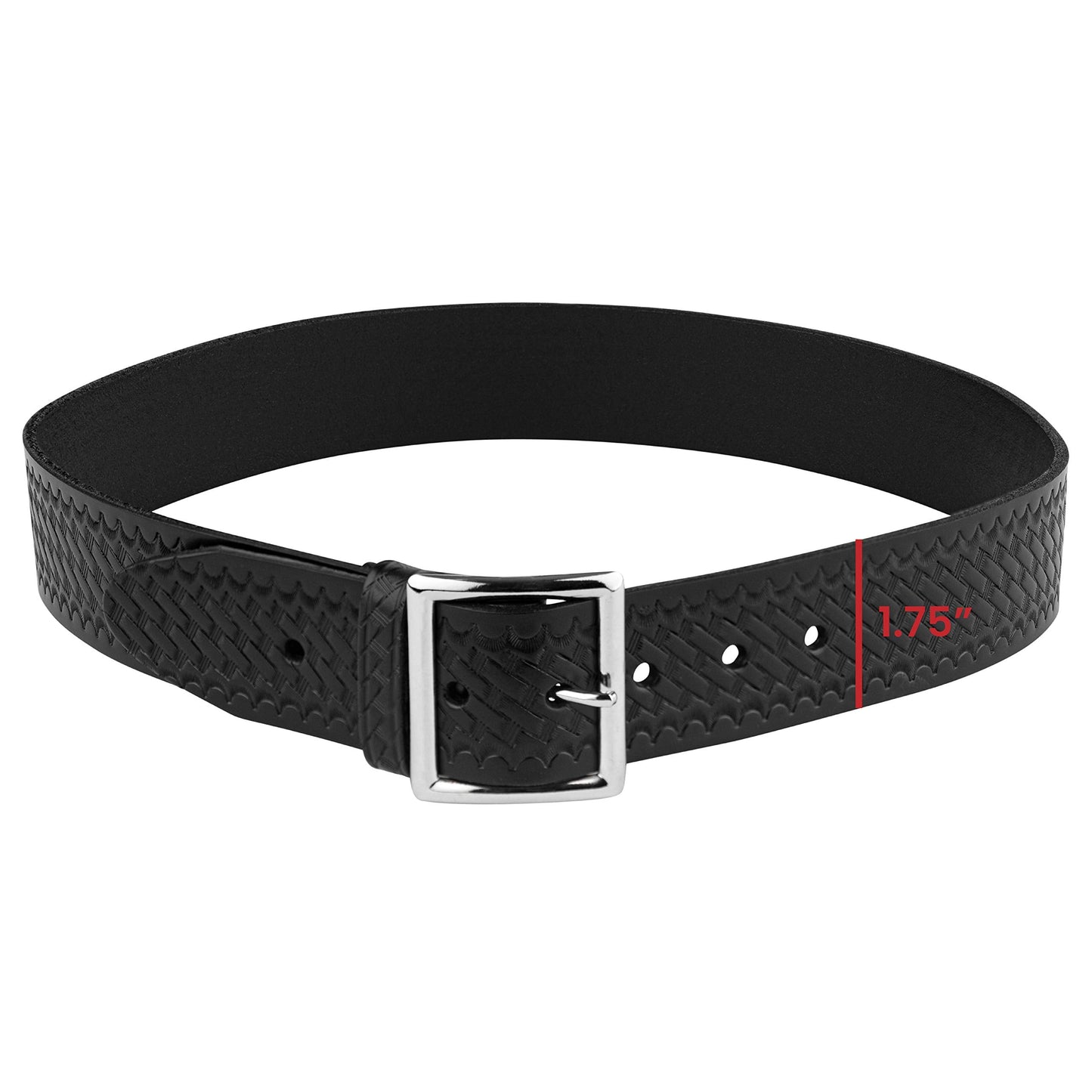 Perfect Fit Leather Basket Weave 1.75 Garrison Belt, Tactical First Response Police & Security, Black