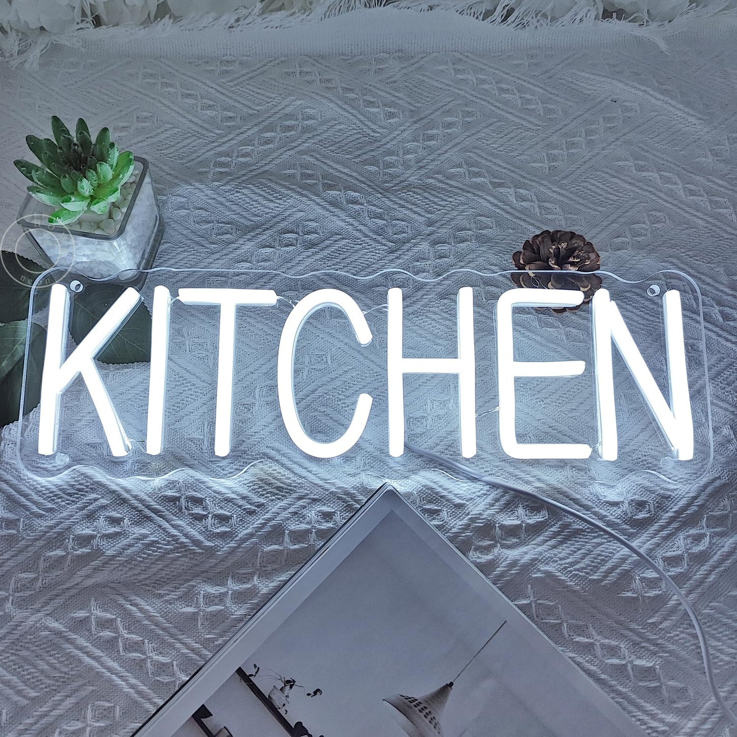 SYLHOME Kitchen Led Neon Light Sign Home Restaurant Wall Sign Decor Luncheonette Hotel Canteen Cooking Room Party Decor Birthday Christmas Gifts USB 15.75"X5.12"