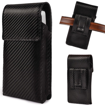 LEATHER VILLAGE Carbon Genuine Leather Phone Holster with Belt Clip - Compatible with iPhone 16 Pro Max 15 Pro Max 14 Pro Max 13 Pro Max 12 Pro Max 16 Plus 15 Plus 14 Plus Galaxy s23/24Plus - Black- L