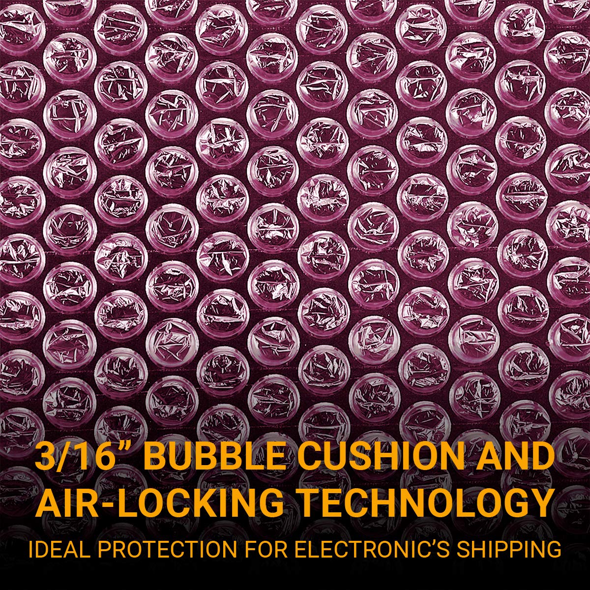 Anti-Static Bubble Cushioning Wrap Roll 2 Pack 3/16" Air Bubble 12 Inch x 72 Feet Total, Perforated Every 12 Inch with 20pcs Fragile Stickers Packing Supplies for Heavy-Duty Moving Shipping