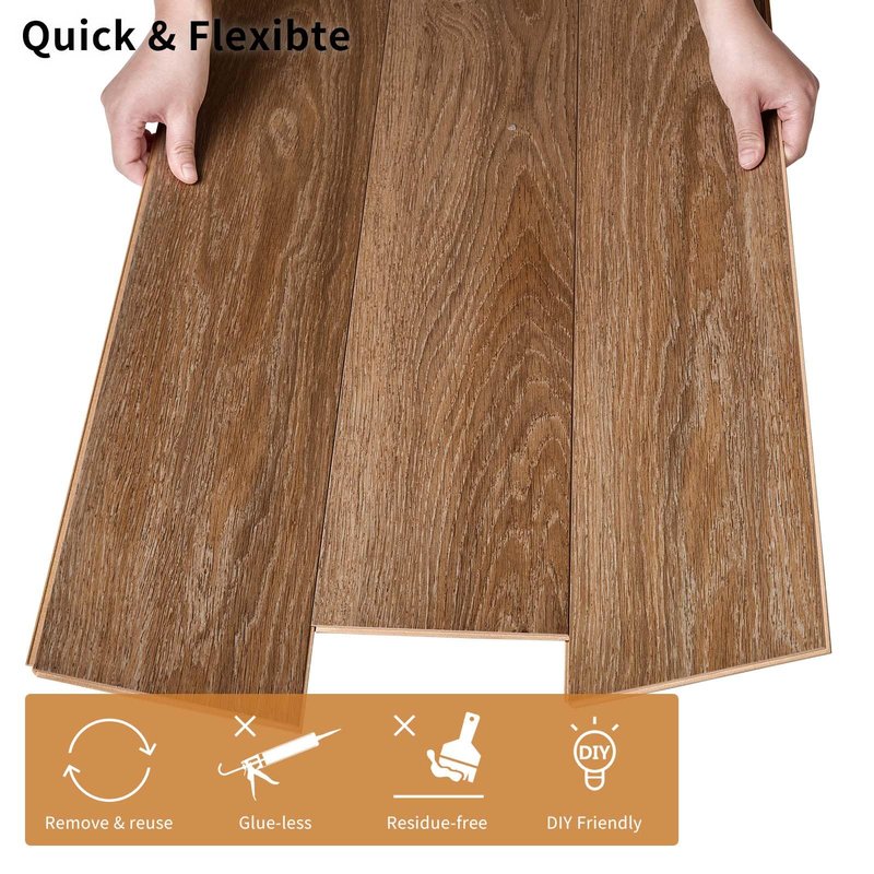 SSHENGYA 6mm Thick PVC Vinyl Flooring 18-Pack Planks (6x36 Inch), Cushioned Core for Superior Comfort & Quiet, Waterproof Click Lock for Home, Apartment, Office