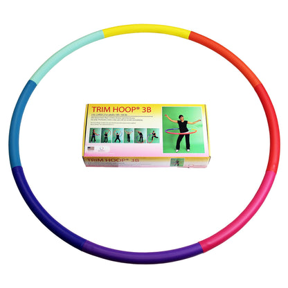 Weighted Hula Hoop, Trim Hoop 4B - 4 lb Large, Weight Loss Fitness Sports Hoop with No Wavy Ridges (Rainbow Colors)