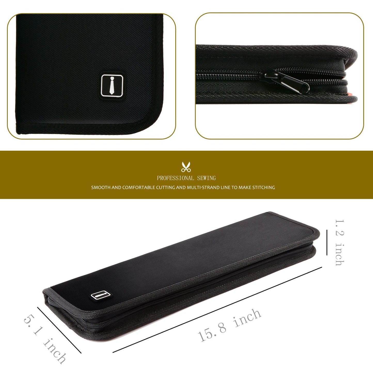 Hoshin Travel Tie Case, Cufflinks Necktie Storage Box Tie Holder Gift for Mens