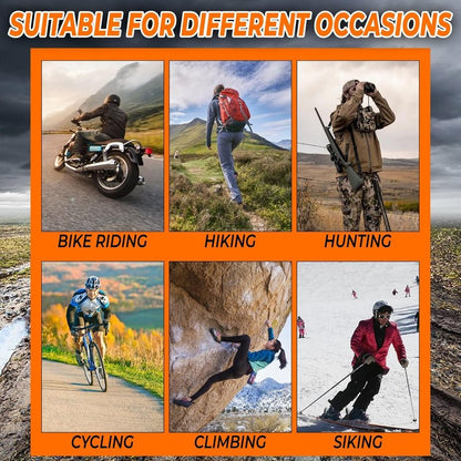 Motorcycle Gloves for Men & Women - Winter Bike Gloves with Hard Shell & Palm Padding | Tactical for Sports, Hiking, Climbing
