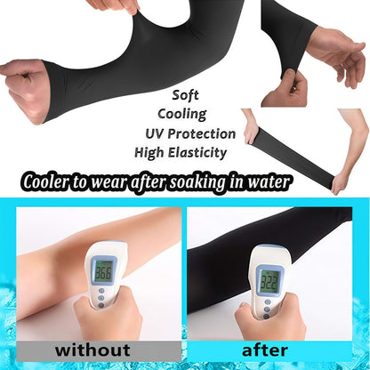 YQXCC 6 Pairs Arm Sleeves, UV Sun Protection UPF 50 Cooling Sleeves, Sports Compression Arm Covers for Golf Basketball