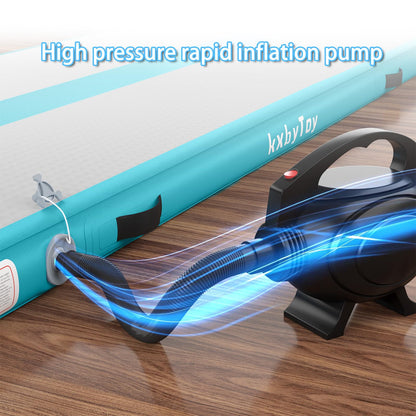 Air Mat Tumble Track 4 inches Thickness Inflatable Gymnastics Mat for Home Use/Training/Cheerleading/Yoga 10/13/16/20ft With Electric Air Pump
