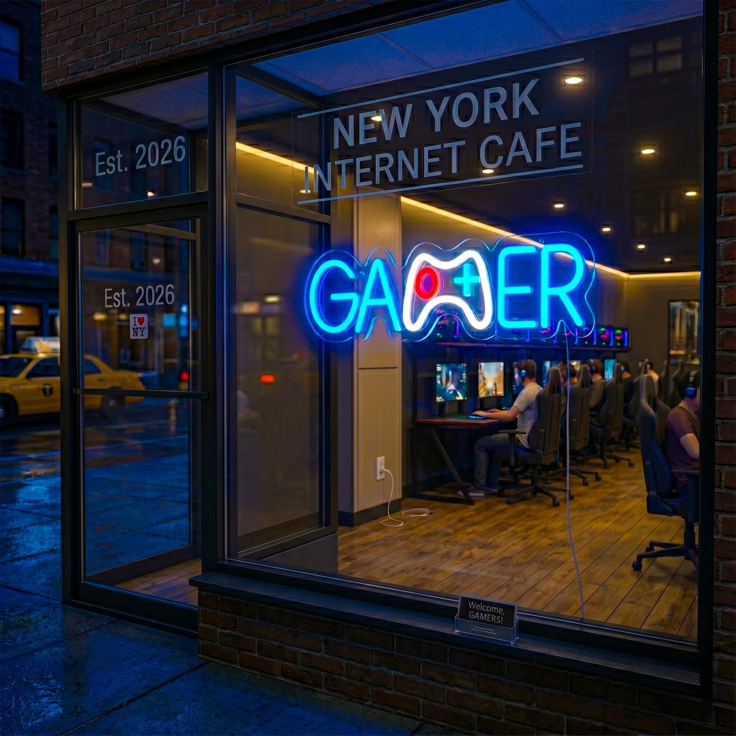 Gdbkabf Gamer Neon Sign, Gaming Neon Signs for Wall Decor - Game LED Signs for Teen Boys Room, Gaming Room Decor - USB Powered Light Up Sign Decorations
