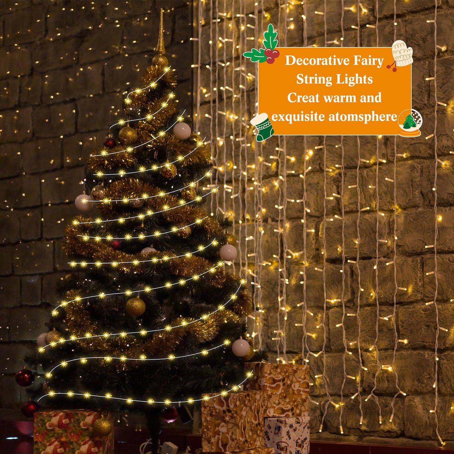 Macarrie 6 Pcs Warm White Fairy Lights USB Powered 16 ft 50 LED String Lights Plug in for Indoor Outdoor Bedroom DIY Party Wedding Home Festival Tree Garden Xmas Decoration
