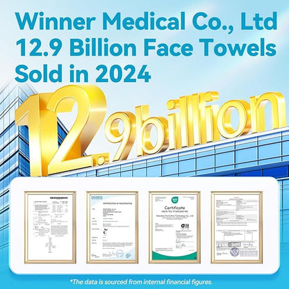 Winner Soft Face Towels, Upgraded Thicker 100% USDA Biobased Facial Towels