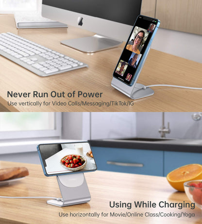 Magnetic Wireless Charger for iPhone 16/15/14/13/12 - Mag Charger+20W USB C Adapter, Fast Wireless Charging Stand/Pad with 5ft USB-C Cable for iPhone 16/15/14/13/12 Pro Max Plus Mini,Mag-Safe Charger