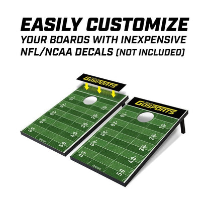 GoSports Classic Cornhole Set – Includes 8 Bean Bags, Travel Case and Game Rules (Choice of style)