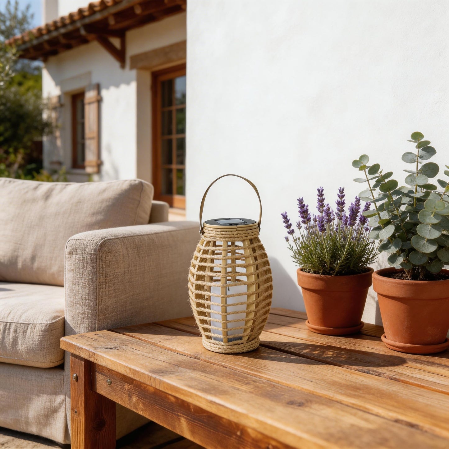 Solar Lanterns Outdoor Waterproof, Olive-Shaped Solar Lantern with Handle, Dusk to Dawn 6-8Hr Outdoor Lanterns, Hanging & Tabletop Decor for Garden/Patio, Ideal Gift for Outdoor Lovers