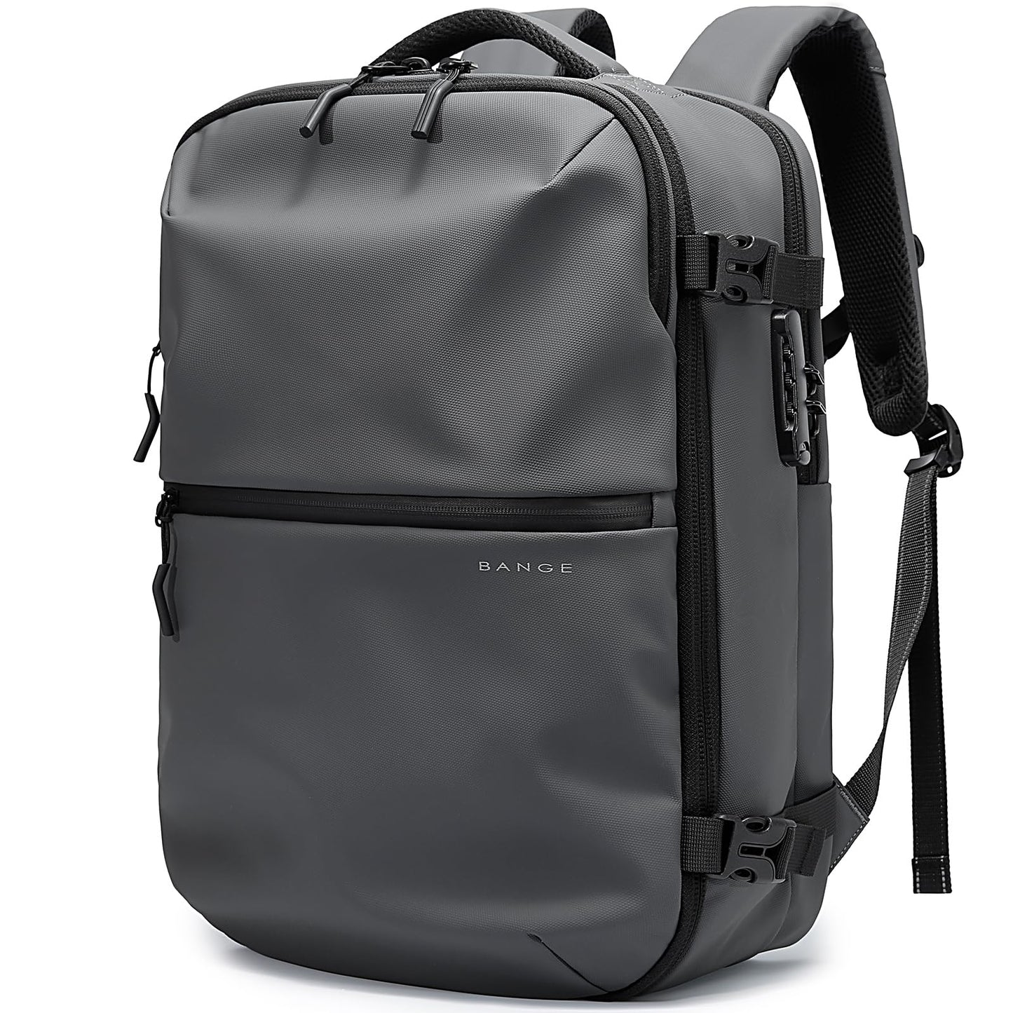 BANGE Commute Backpack with Water Bottle Holder, Anti Theft Laptop Backpack Fits for 15.6Inch Notebook, Water Resistant Office Daypack for work
