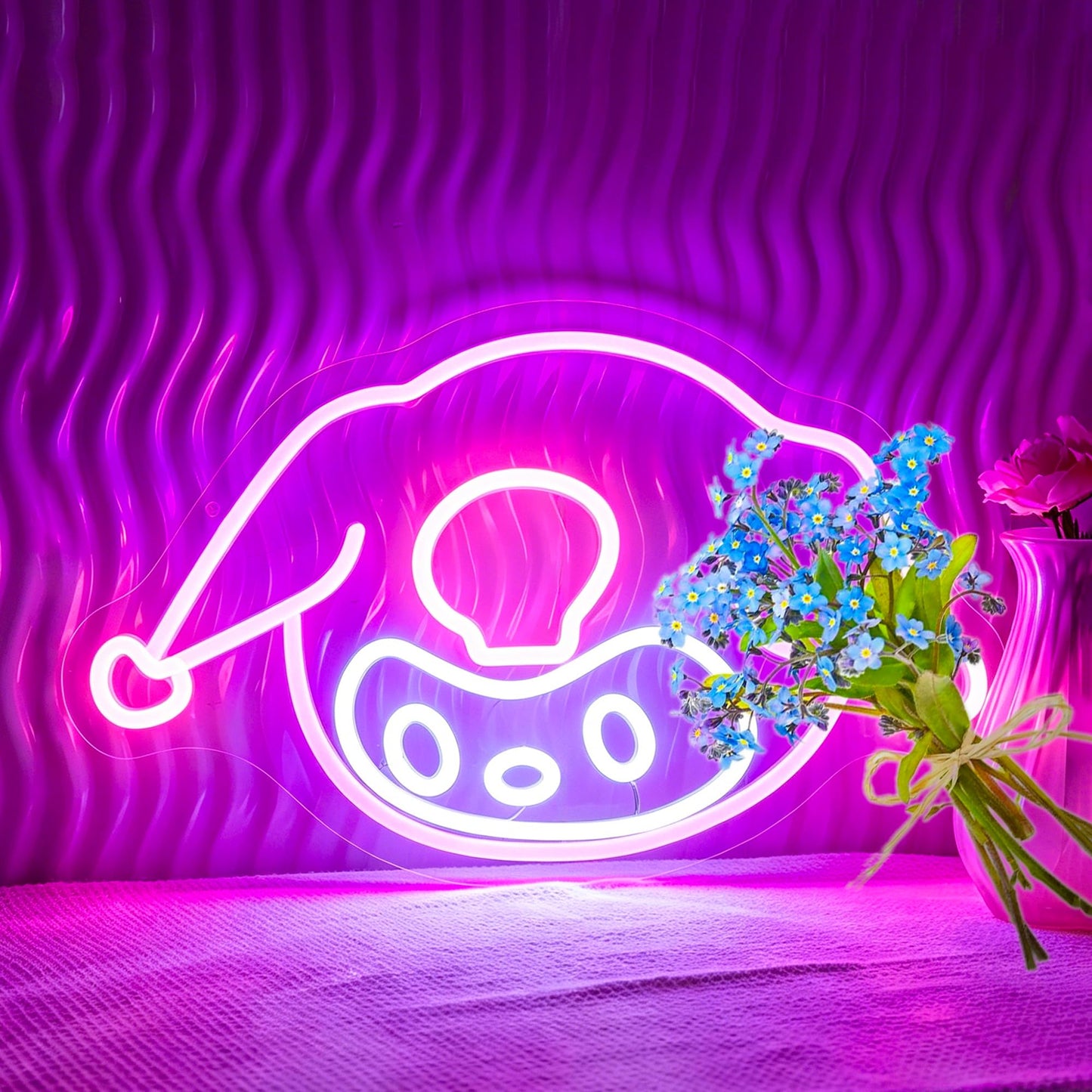 Bkuupau Neon Sign, Anime Neon Signs for Wall Decor LED Light up Signs Home Decor for Bedroom, Man Cave, Gaming Room, Party, Club, Pub, Bar Decoration Christmas Halloween Easter Gift USB Operated