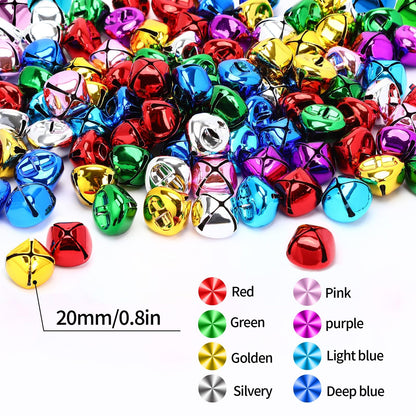 Augshy 4/5 Inch Jingle Bells for Crafts,120 Pcs Small Christmas Tiny Bell