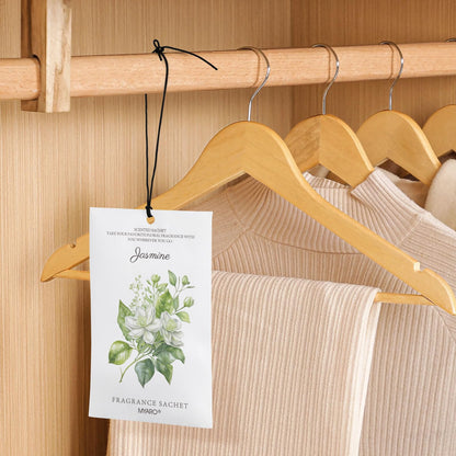 MYARO 12 Packs Jasmine Scented Sachets for Drawer and Closet, Long-Lasting Air Freshener Sachets Bags Drawer deodorizers Fresh Scents, Home Fragrance for Lover