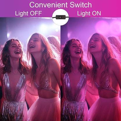 2 Pack 40W LED Black Light IP66 Waterproof,Blacklight with Plug and Switch,Flood Light for Glow Party,Halloween Decoration, Body Paint, Fluorescent Poster, Stage Lighting,Neon Glow,5.25Ft Cord