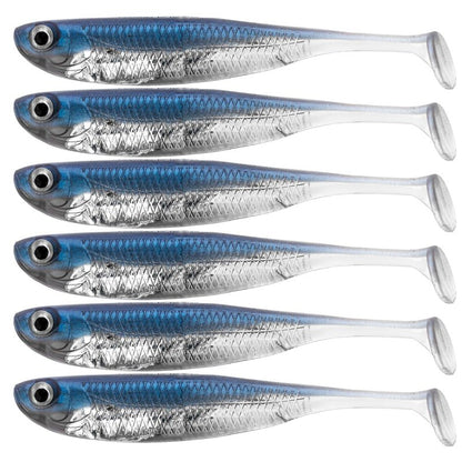 QualyQualy Soft Plastic Swimbait Paddle Tail Shad Lure Soft Bass Shad Bait Minnow Paddle Tail Swim Bait for Bass Trout Walleye Crappie - 2.75in, 3.14in, 3.94in, 5in