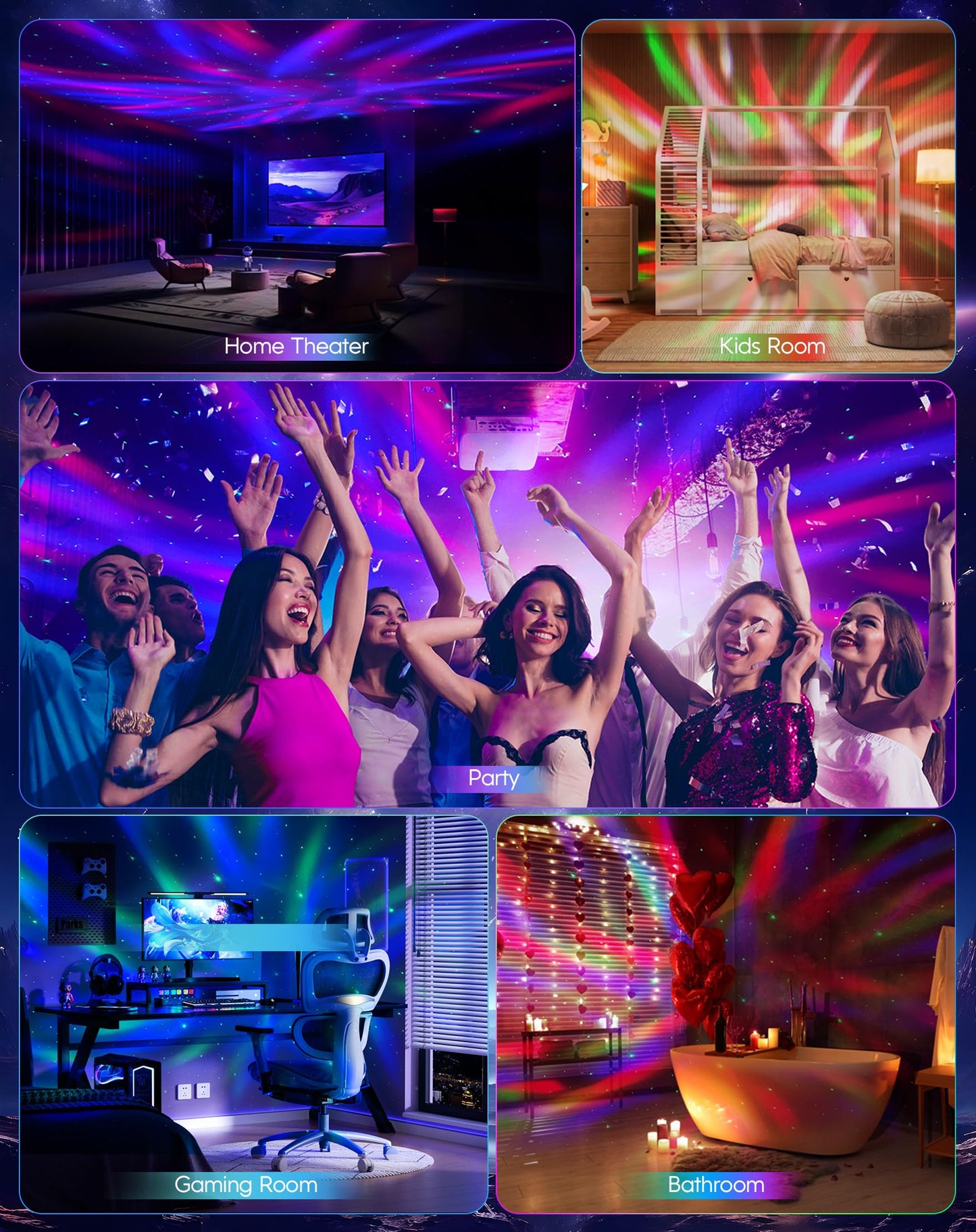 Rossetta Astronaut Galaxy Projector, Star Projector for Bedroom, LED Night Light for Kids Room with Timer and Remote, Gifts for Kids, Adults, Party, Birthday, Christmas, Easter
