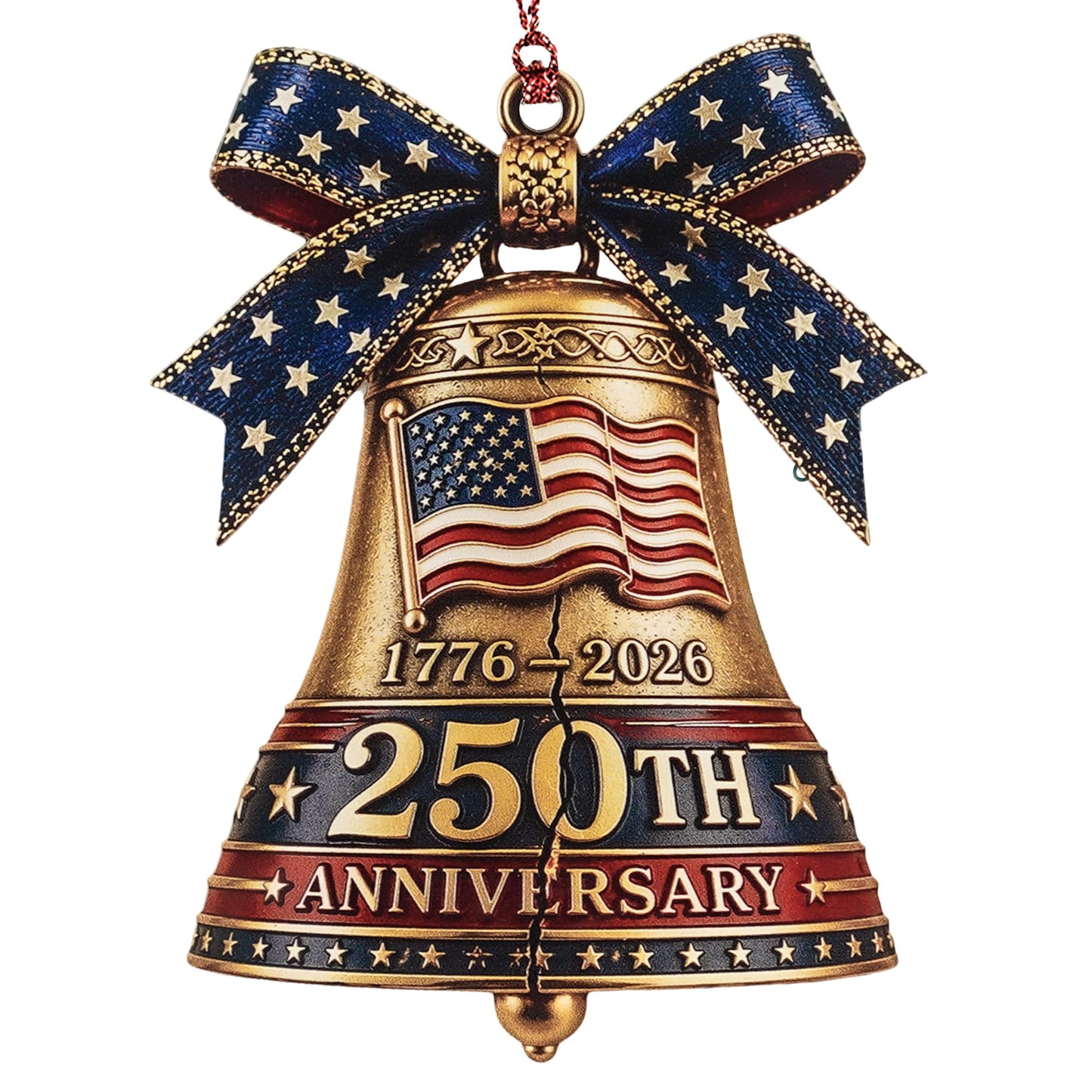 250 Anniversary USA Merchandise - Christmas Ornament 2026 - United States 250th Anniversary Decor – America 250 Years Patriotic Home Decor, Fourth of July Decorations, Independence Gift