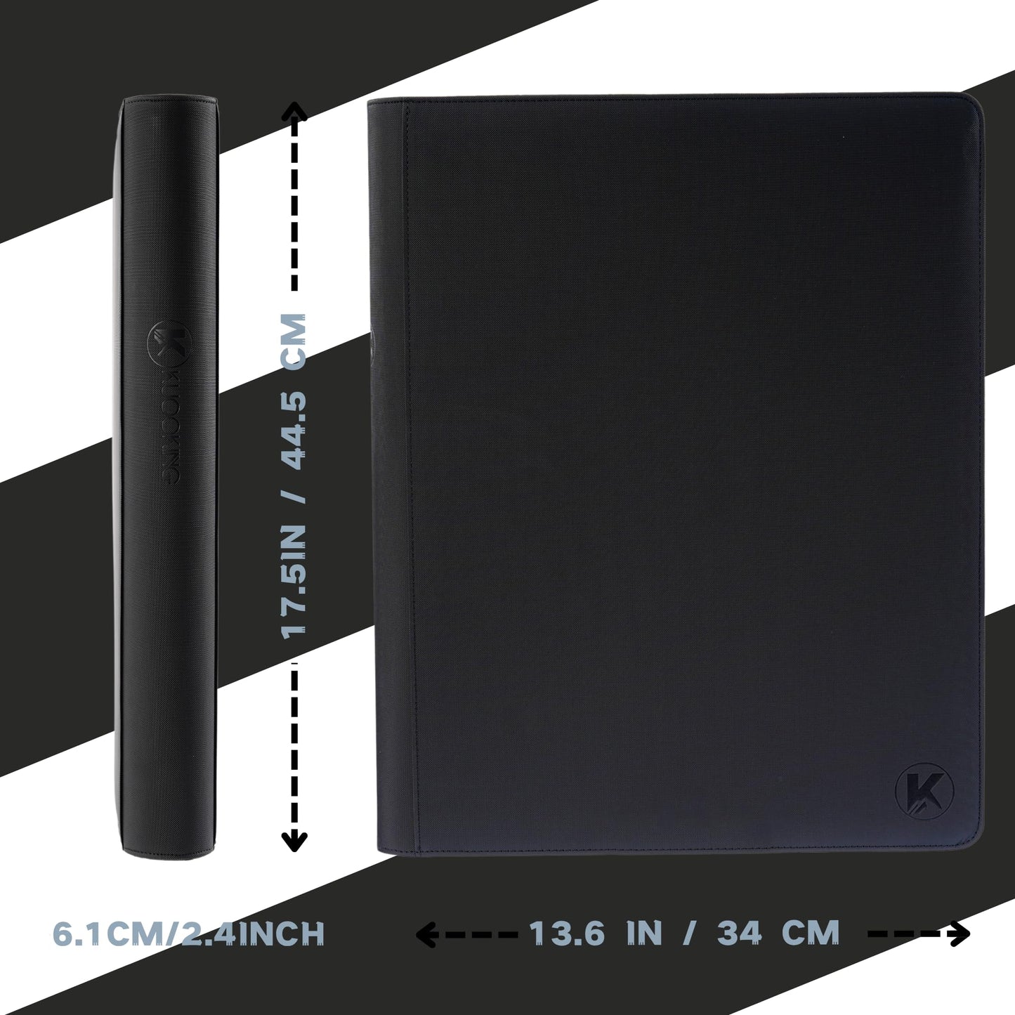 KUOOKING 1408+ Pockets Trading Card Binder, 16-Pocket Card Ablum Compatible with MTG,Sports Cards & Other Standard Size Trading Card (Black)