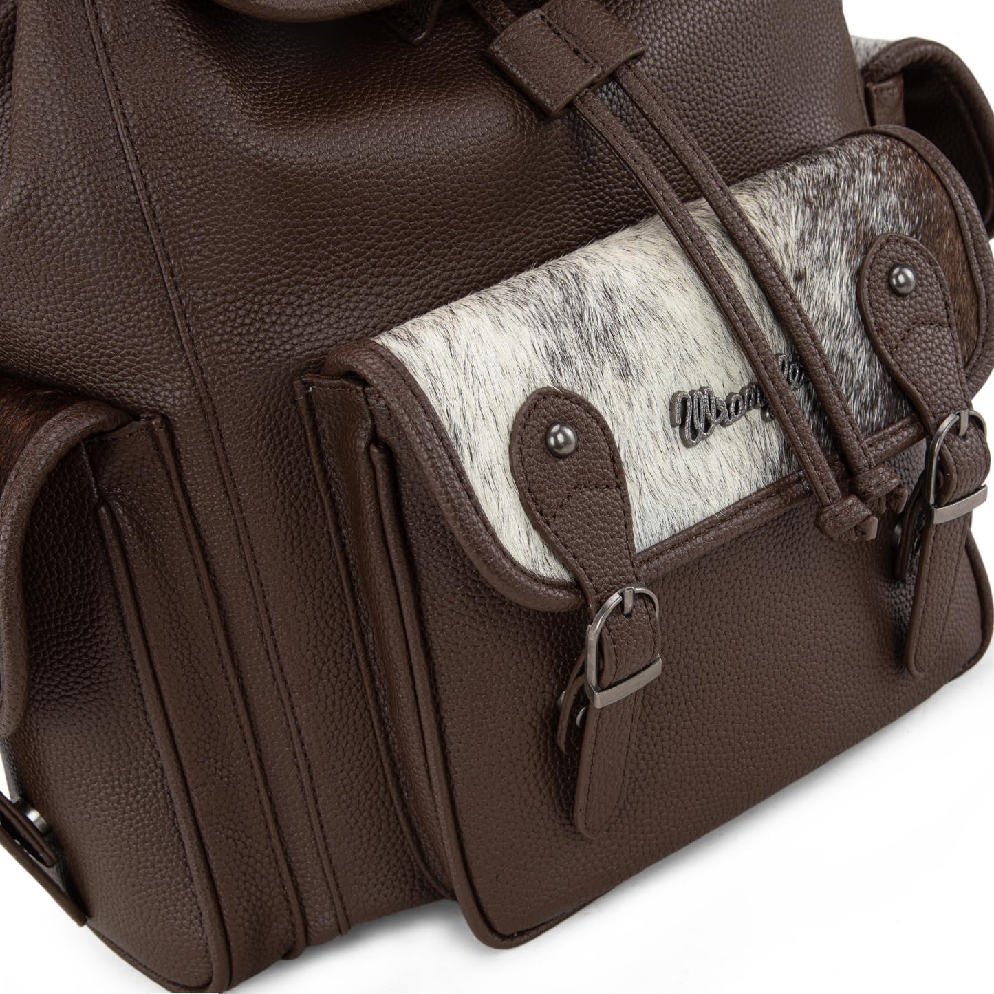 Montana West Wrangler Backpack Purse for Women Hair-on Cowhide Backpacks Western Travel Bags