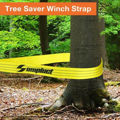 3 Inch,8 Foot Tree Saver,Pull Strap,Tow Straps,Winch Ropes,30,000 Pound Capacity,Heavy Duty Rope Pulling,Wire,Lifting Sling,Rigging Cable for Vehicle,Emergency Kit Use 2 Pack