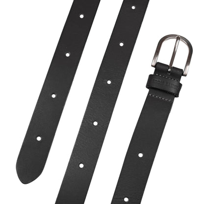 Eddie Bauer Women's Casual Leather Belts with Durable Metal Buckle, Endless Leather - Black, XX-Large