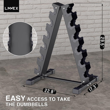 Dumbbell Rack Compact Weight Rack for Dumbbell, Kettlebell, Barbell, Heavy Duty Weight Storage Organizer (A-size dumbbell rack)